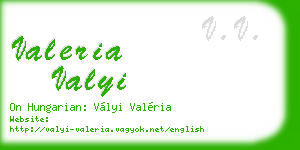 valeria valyi business card