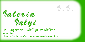 valeria valyi business card